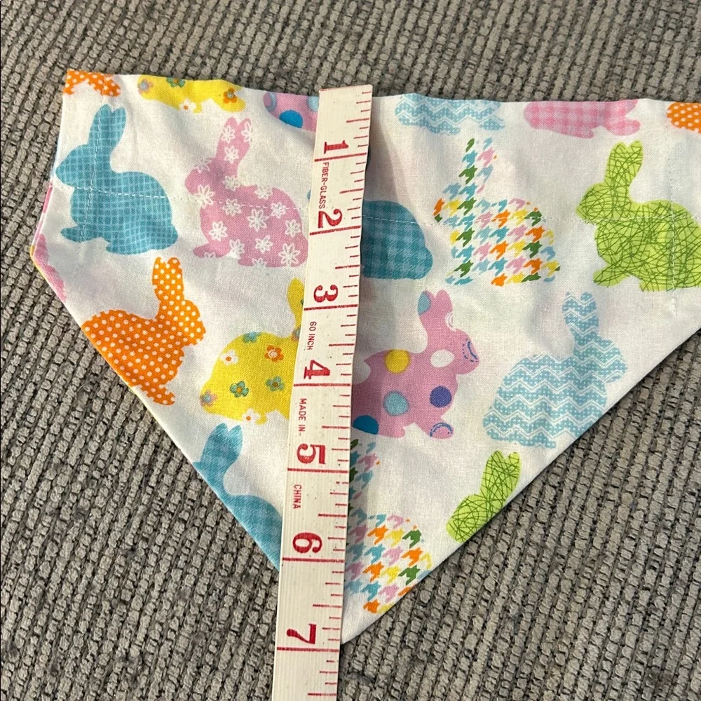 🟣 4/$15 Colorful Easter Egg Dog Bandana NEW reversible slips over a collar